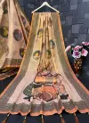 Ktd 2080 Handloom Fabric Digital Printed Saree